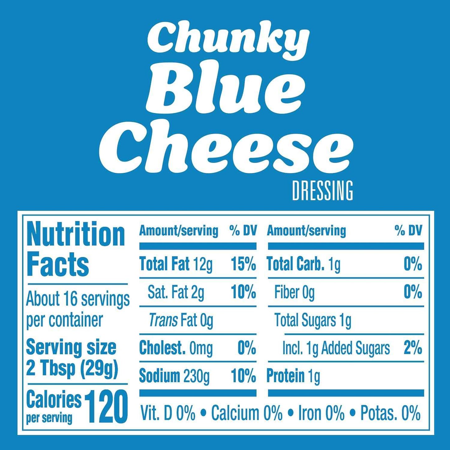 Kraft Chunky Blue Cheese Dressing – Clean-Label Salad Topper for Lower-Sugar Meal Prep and Mindful Eating