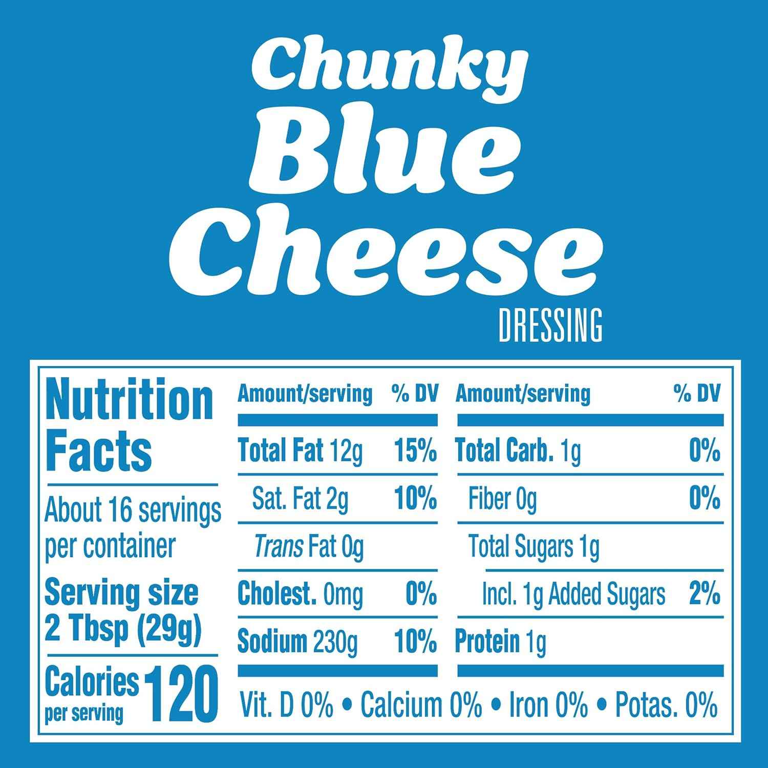 Kraft Chunky Blue Cheese Dressing – Clean-Label Salad Topper for Lower-Sugar Meal Prep and Mindful Eating