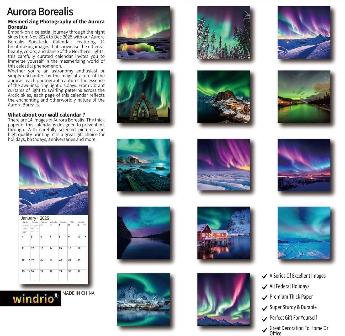 Calendars by LA Calendars 2026 Wall Calendar – Thoughtful Birthday Gift for Mom, 17-Month Planner for Her Home