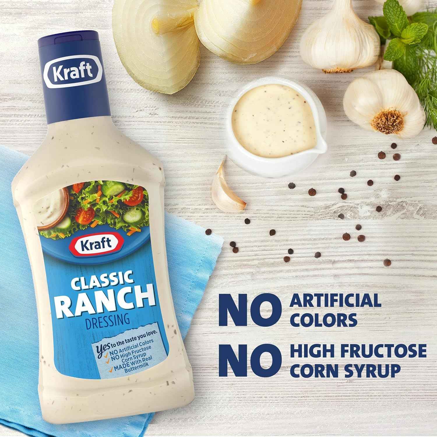 Kraft Classic Ranch Dressing – Parent-Approved Lunchbox Dip for School Snacks and Veggie Plates