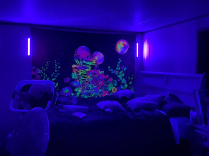 THLITURE Black Light Bar – Safe UV Lighting for Kids Bedroom and Playroom Glow Parties, 1ft Magnetic 2 Pack