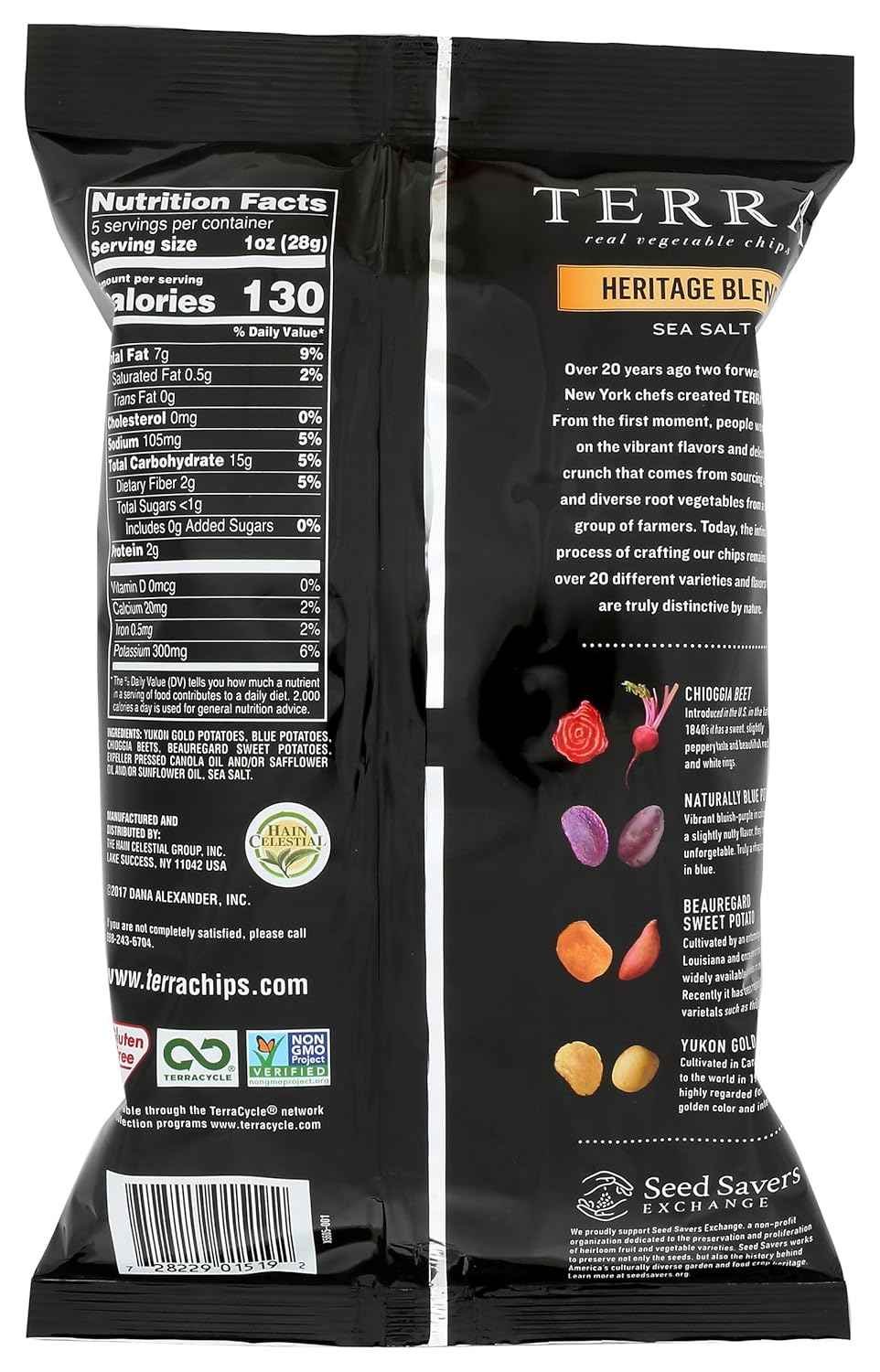 Terra Heritage Blend Chips – Real Veggie Snack for Kids' School Lunch Boxes