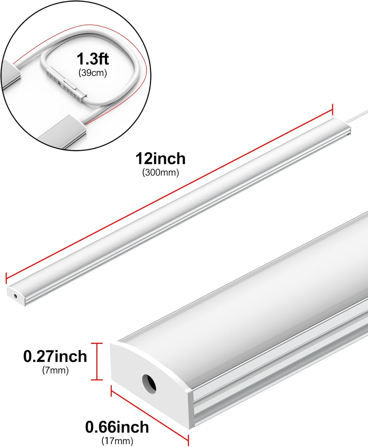 three color temperature variants: cool white 6000k, warm white, and natural white
