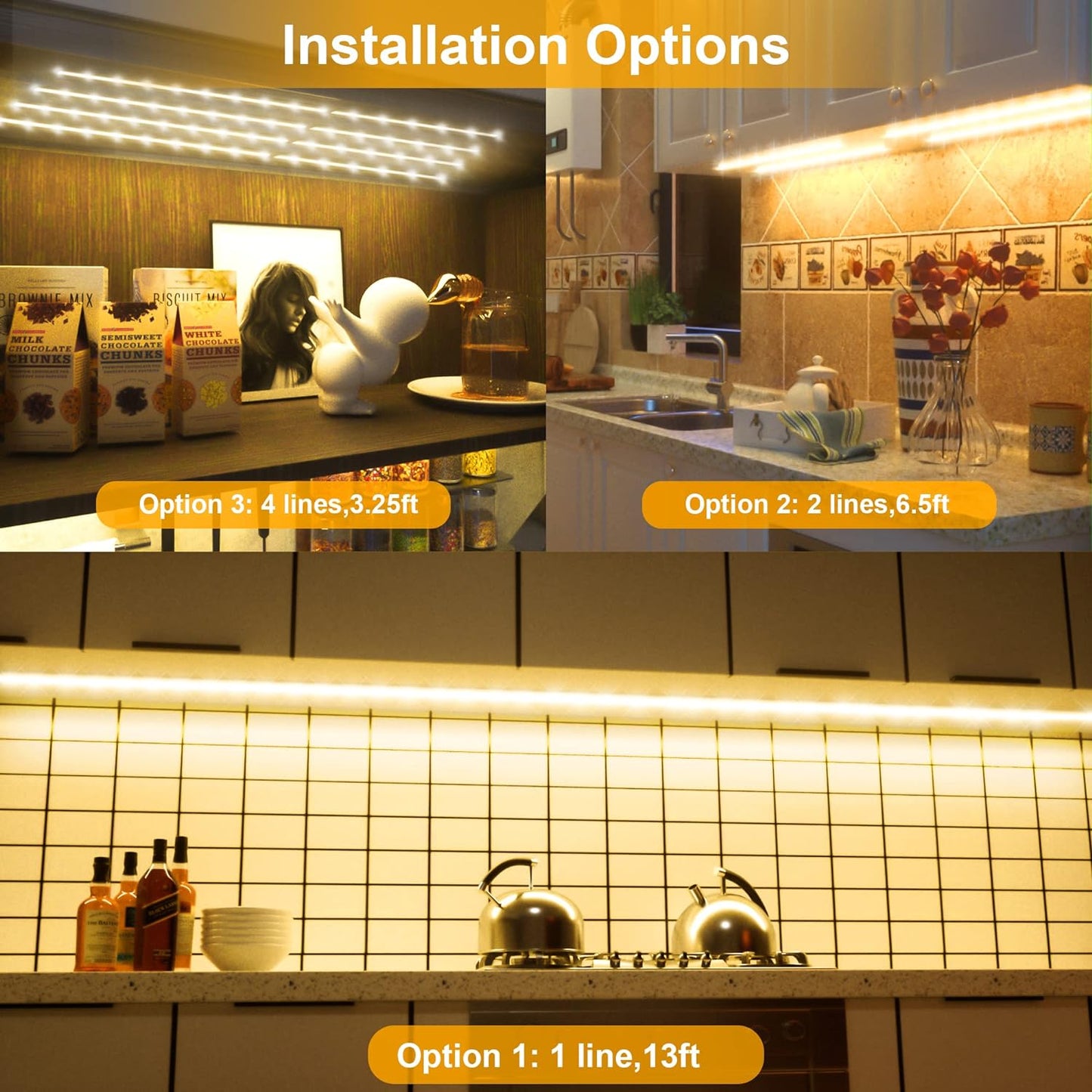 three color temperatures (2700k warm, 4000k neutral, 6000k daylight) and a multicolor rgb option