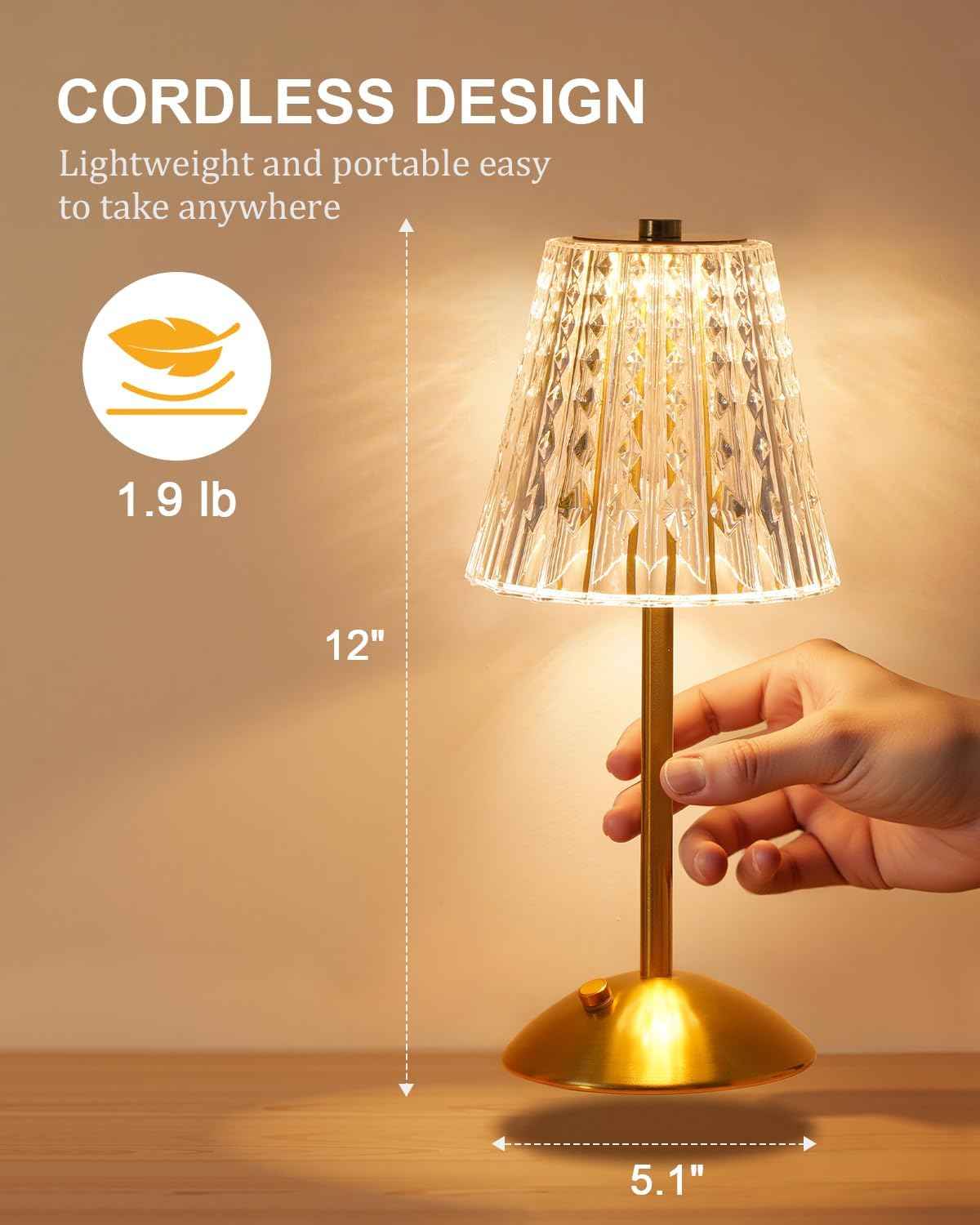 Dask Lamp Dimmable Bedside Lamp – Birthday Gift for Her, Mom, and Couples Moving Into a New Place