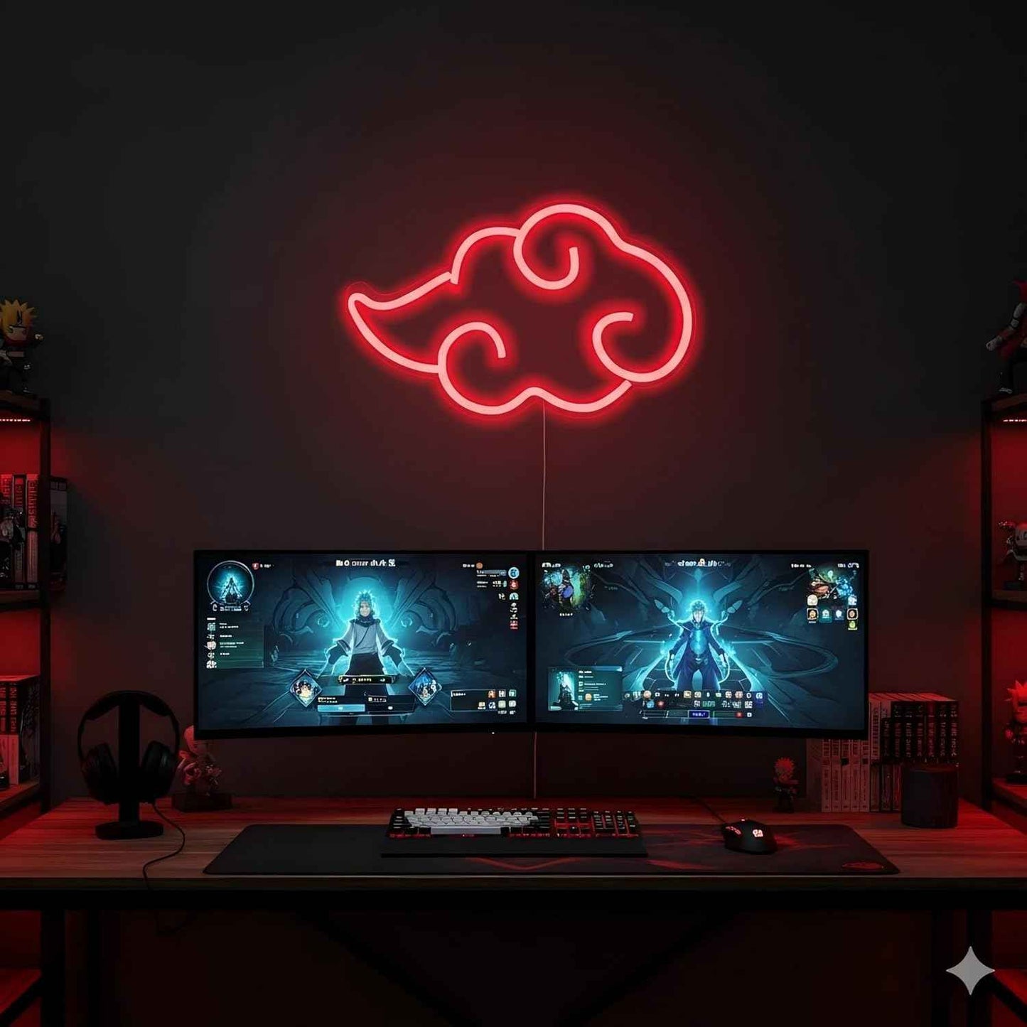 Dleouly LED Cloud Neon Light – Child Friendly Wall Decor for Teen Gaming Setup, No Heat No Flame Dimmable Light