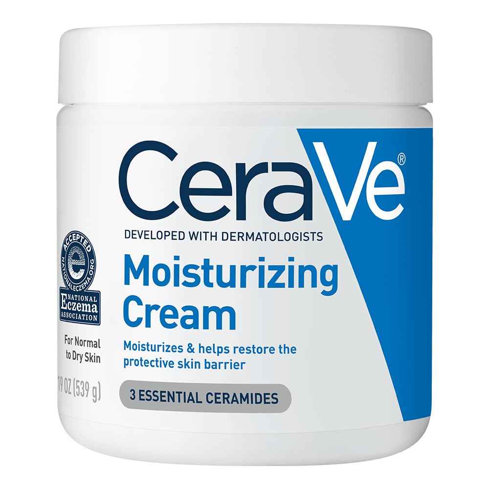 CeraVe Moisturizing Cream – Daily Hydration Ritual for Sensitive Skin, Post-Shower Face and Body Cream