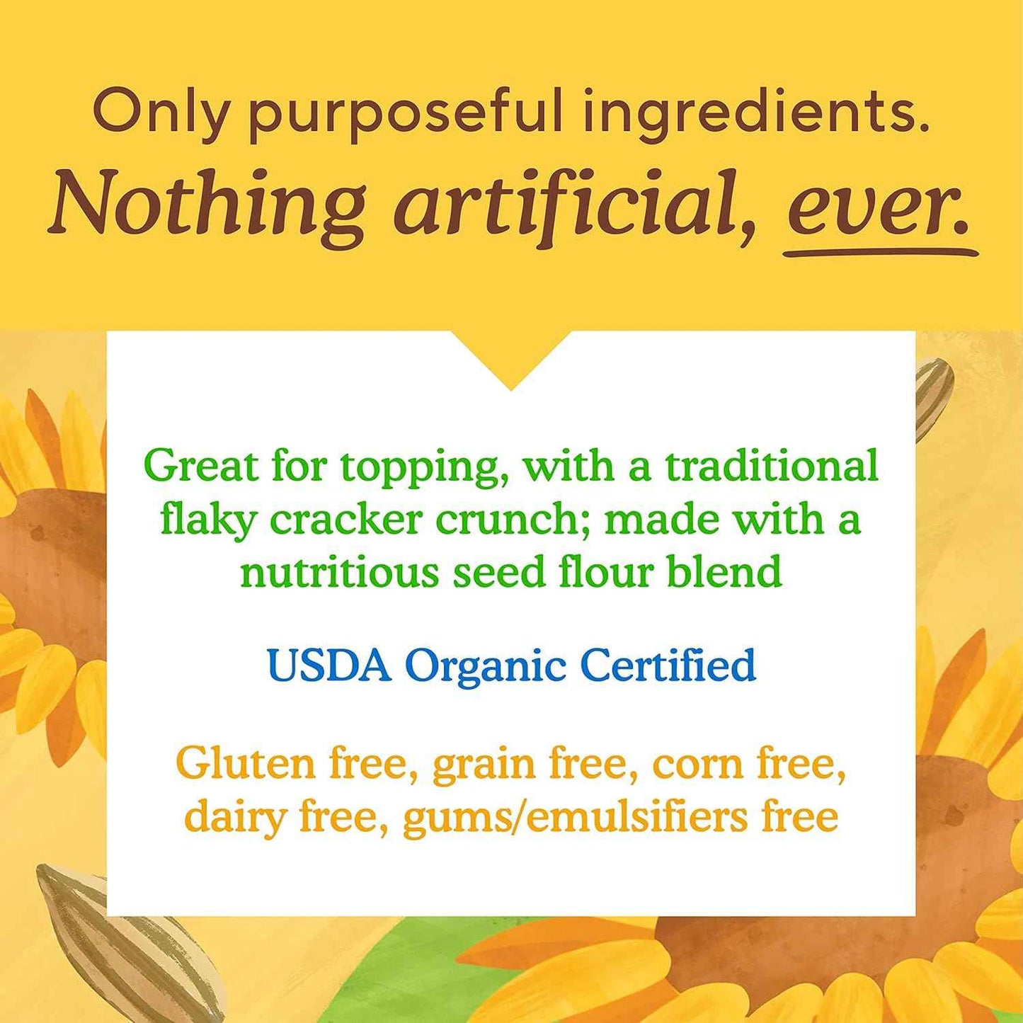 Simple Mills Organic Seed Crackers, Everything – Allergen-Friendly Lunchbox Snack for Kids
