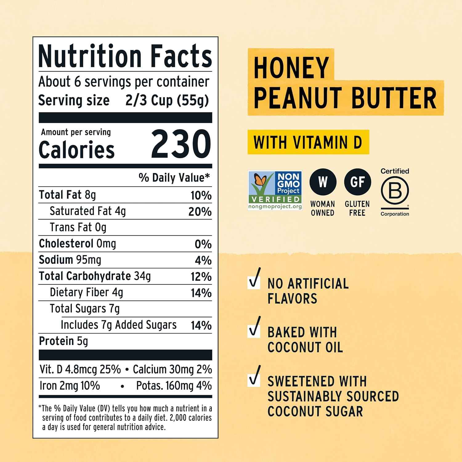 Purely Elizabeth Honey Peanut Butter Cereal – Nutritious Lunchbox Addition for Kids' School Mornings, Allergen-Friendly