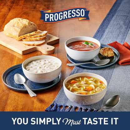 three flavor variants in the gluten-free line: homestyle chicken, minestrone, and split pea