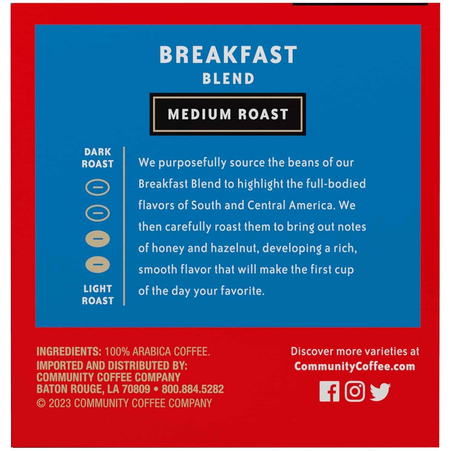 Community Coffee Breakfast Blend Pods for Simple Single-Serve Brewing, Compact Pantry Storage