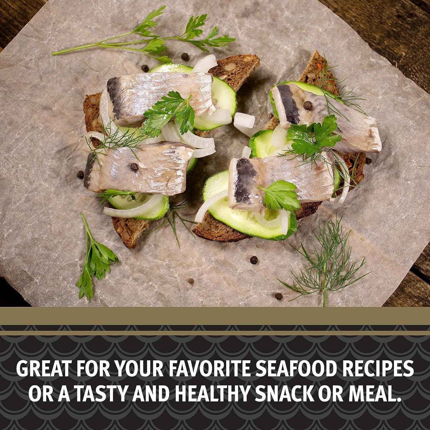 Brunswick Golden Smoked Herring Fillets – Clean-Eating Seafood Snack for Low-Carb Wellness Routines