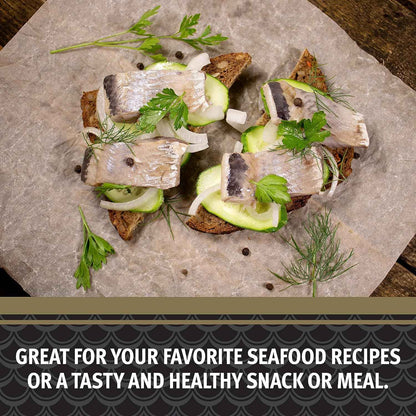 Brunswick Golden Smoked Herring Fillets – Clean-Eating Seafood Snack for Low-Carb Wellness Routines