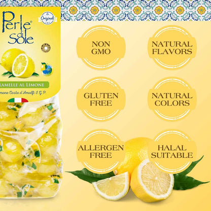 Perle di Sole Amalfi Coast P.G.I. Lemon Drops – Imported Gourmet Candy for the Curated Pantry
