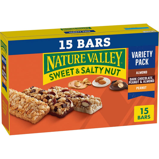three-flavor variety pack: peanut, almond, and dark chocolate peanut almond