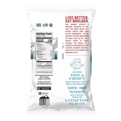 Boulder Canyon Thin & Crispy Classic Sea Salt Chips – Three-Ingredient Clean Snack for an Uncluttered Pantry, 1.25 oz 6-Pack