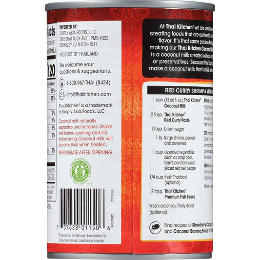 Thai Kitchen Coconut Milk – Shelf Stable Carton Plant Milk for Camping Coffee and Trail Cooking