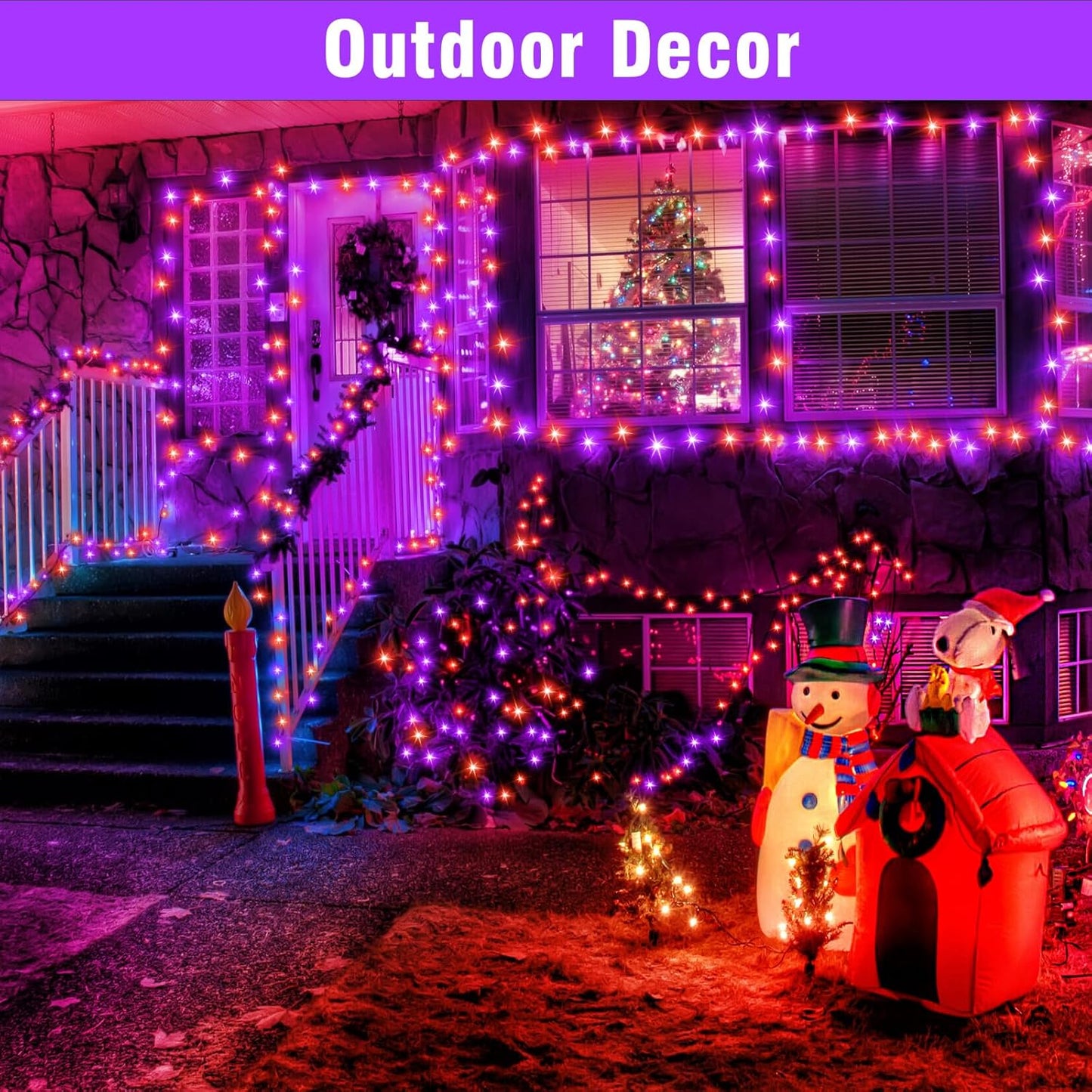 three length options (33ft, 66ft, 100ft) and seven color variants including rgb multicolor