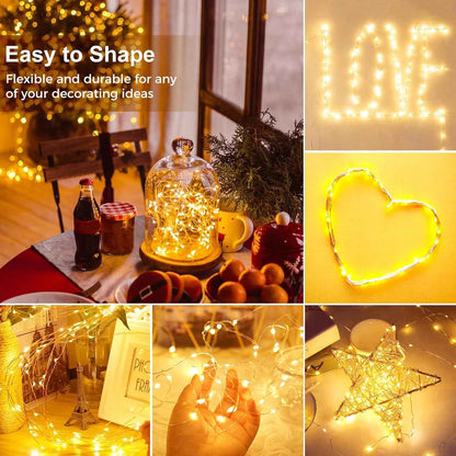 kolpop LED Fairy Lights Battery Operated – Cozy Bedroom Decor with 3 Twinkle Modes for Living Room Ambiance