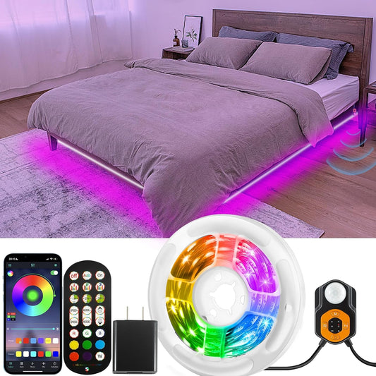 three lighting modes: motion sensor, light sensor (night-only), and constant on