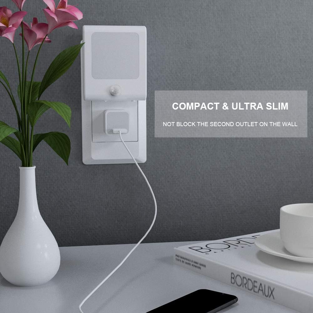 MAZ-TEK Motion Sensor Night Light – Fall Prevention for Hallways, Staircases and Dark Basement Steps