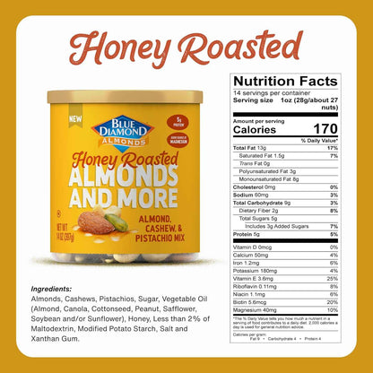 Blue Diamond Almonds Mixed Nuts – Desk Snack for Work From Home Focus and Office Productivity