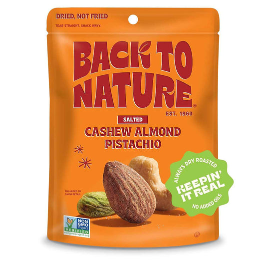 Back to Nature Premium Nut Mix – Thoughtful Hostess and Housewarming Gift, Gourmet Nut Trio 9 oz