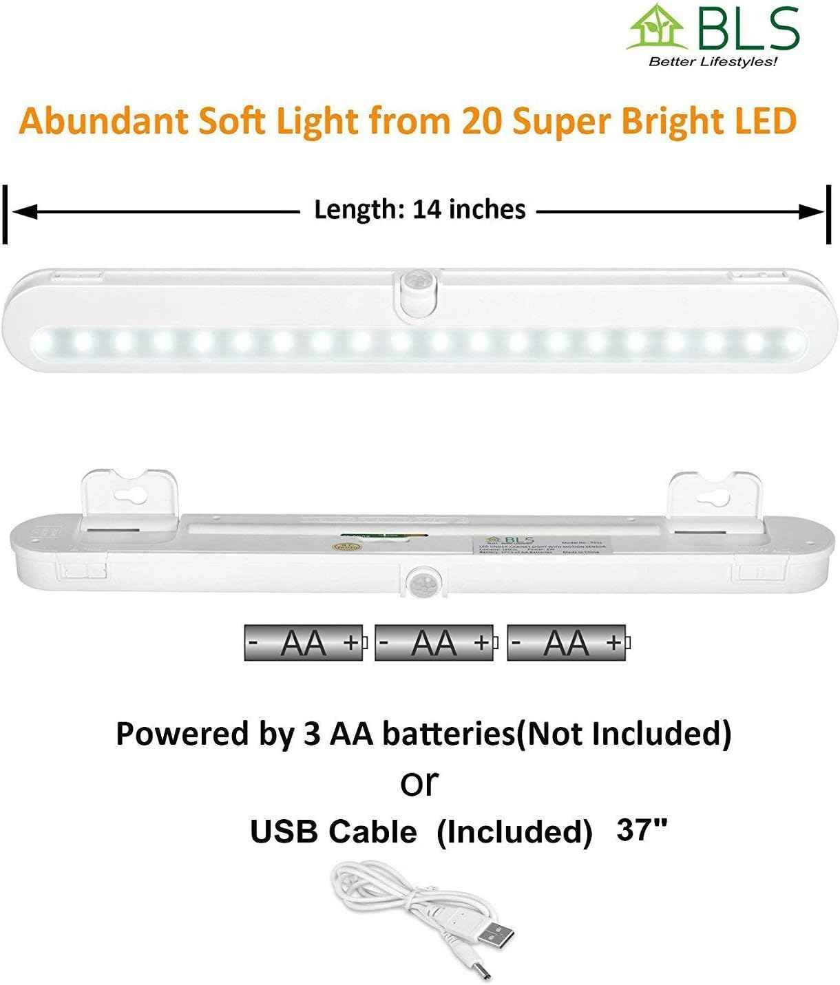 BLS T01L Motion Closet Light – Thoughtful Housewarming Gift for New Homeowners, Wireless Under Cabinet LED