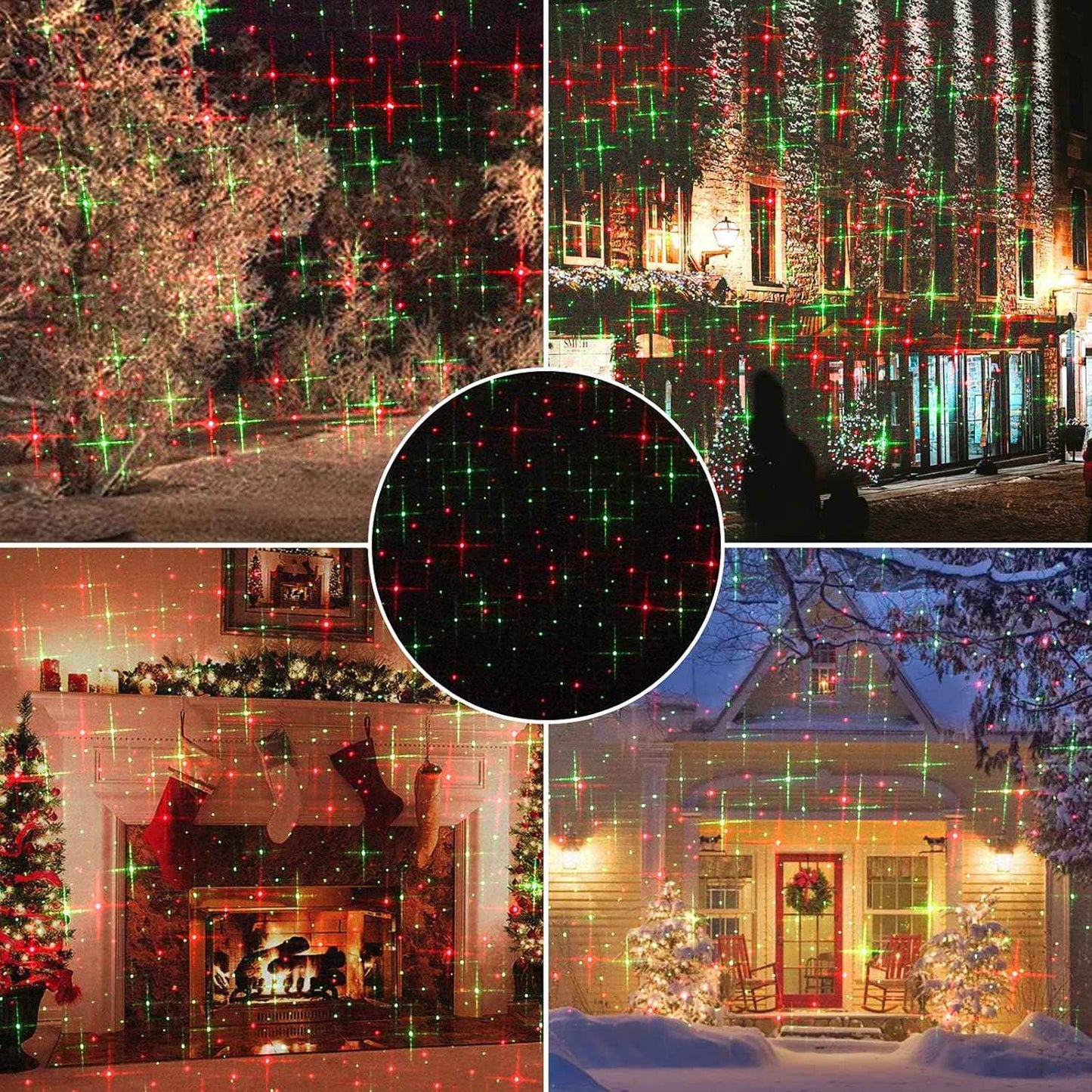 LaserChristmas Star Projector – One Piece Holiday Decor, Stake and Forget with Built in Timer, Clean Matte Finish