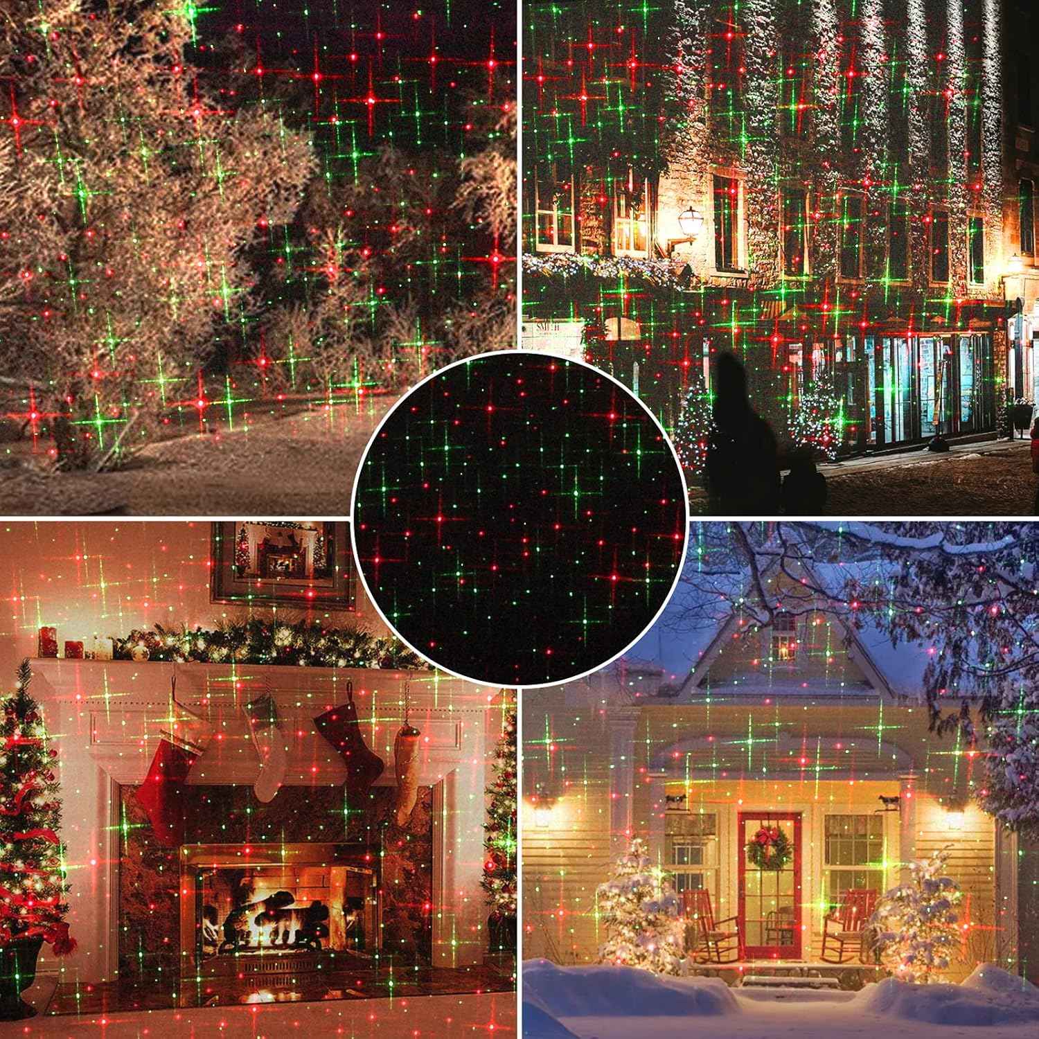 LaserChristmas Star Projector – One Piece Holiday Decor, Stake and Forget with Built in Timer, Clean Matte Finish