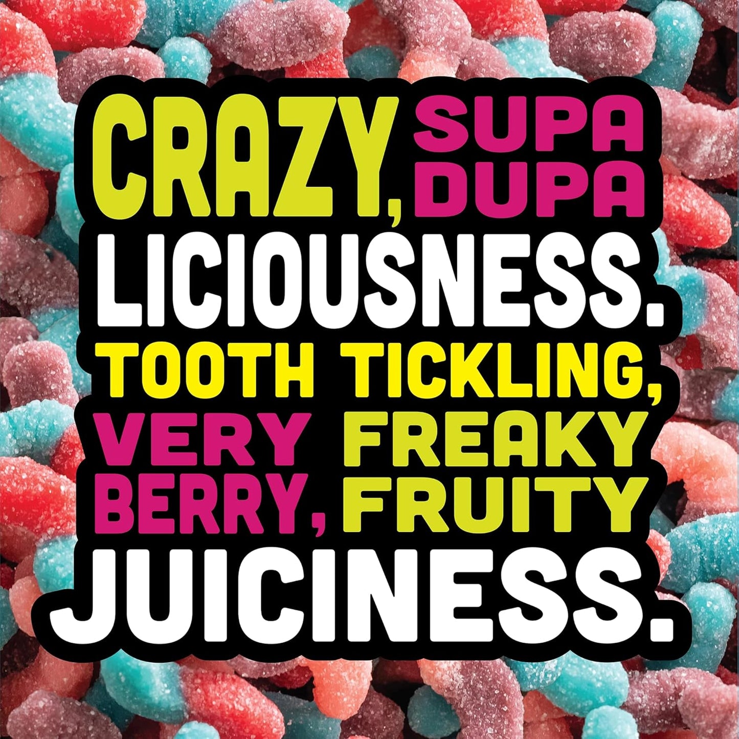 three product line variants: original, very berry, and fruit punch