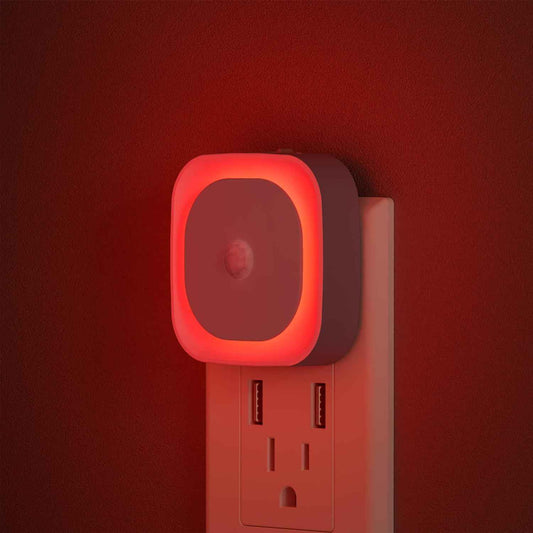 EverBrite Indirect Double Layer LED Night Light, 7 Color Decorative Plug in Lamp with DIY Stickers for Bedroom Wall Accent