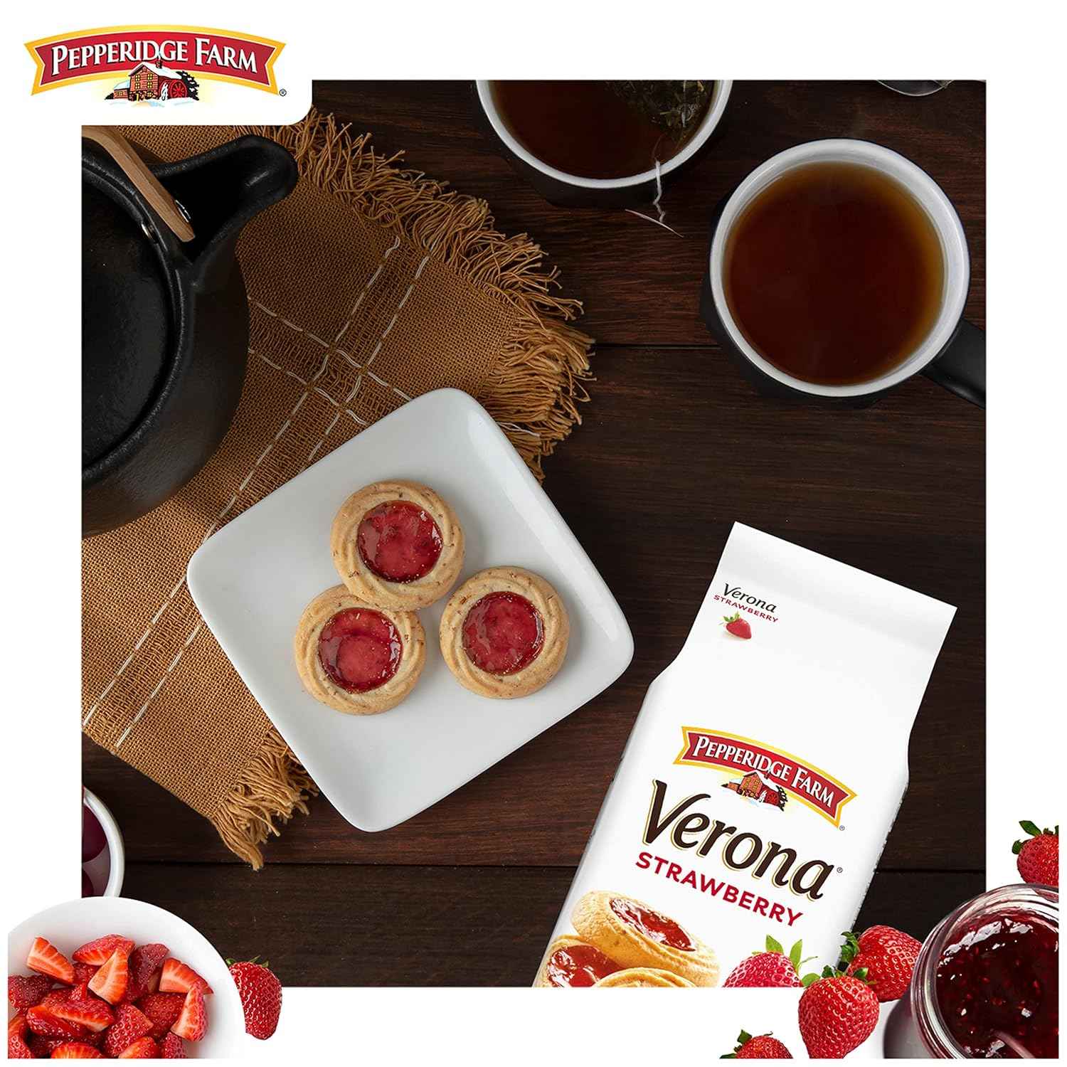 Pepperidge Farm Verona Strawberry Thumbprint Cookies – Pretty Pastry Display for Living Room Snack Boards