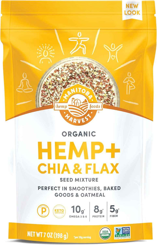 Manitoba Harvest Hemp Chia Flax Blend – Quick Protein Boost for Busy Workday Smoothies and Office Lunch Prep