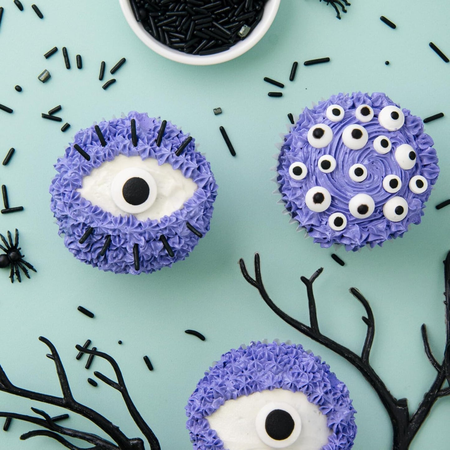 three themed skus (candy eyeball, halloween, holiday) covering different seasonal occasions