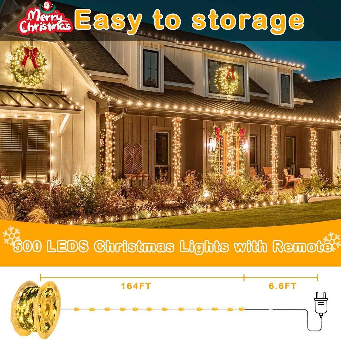 Decute 164ft Christmas String Lights – Thoughtful Birthday Gift for Mom, Green Wire Starry Lights with Timer and Remote