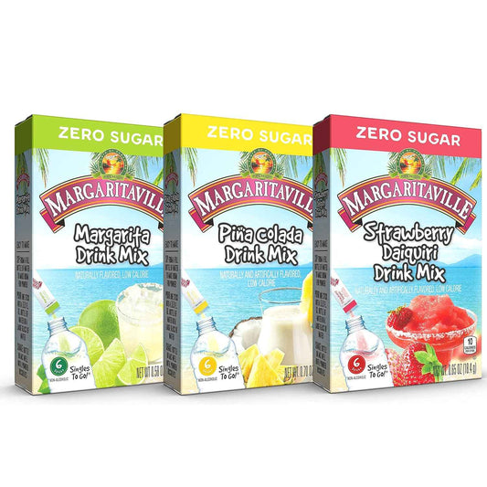 Margaritaville Singles to Go Drink Mix – Portable Poolside Hydration for Backyard and Beach