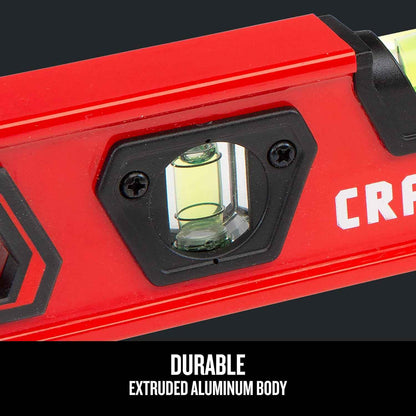 CRAFTSMAN Compact Torpedo Level – Weather-Ready Leveling for Patio Builds, Deck Framing, and Deck Stairs