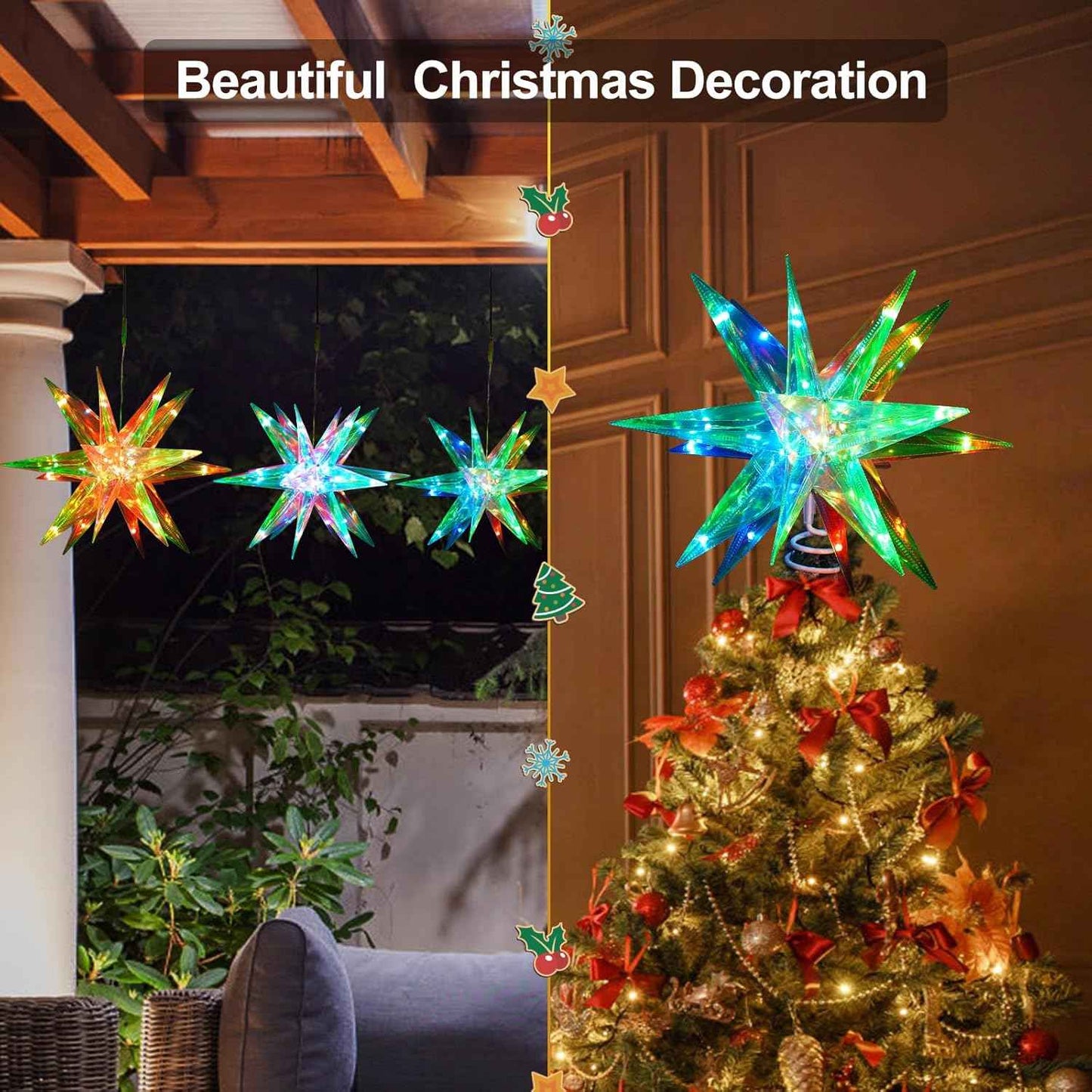 13.8" Smart Christmas Star – Housewarming Gift for New Homeowners, Music Sync LED