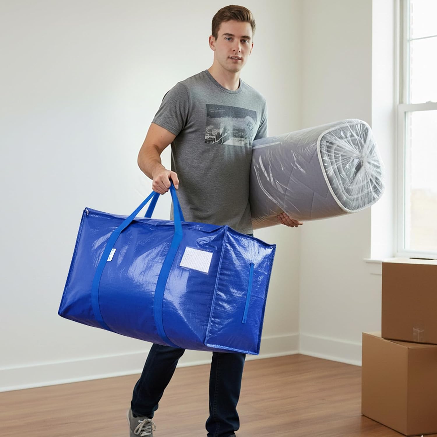 TICONN Clean-Line Moving Bags – Intentional Organization With Color-Coded Neutrals for Every Closet