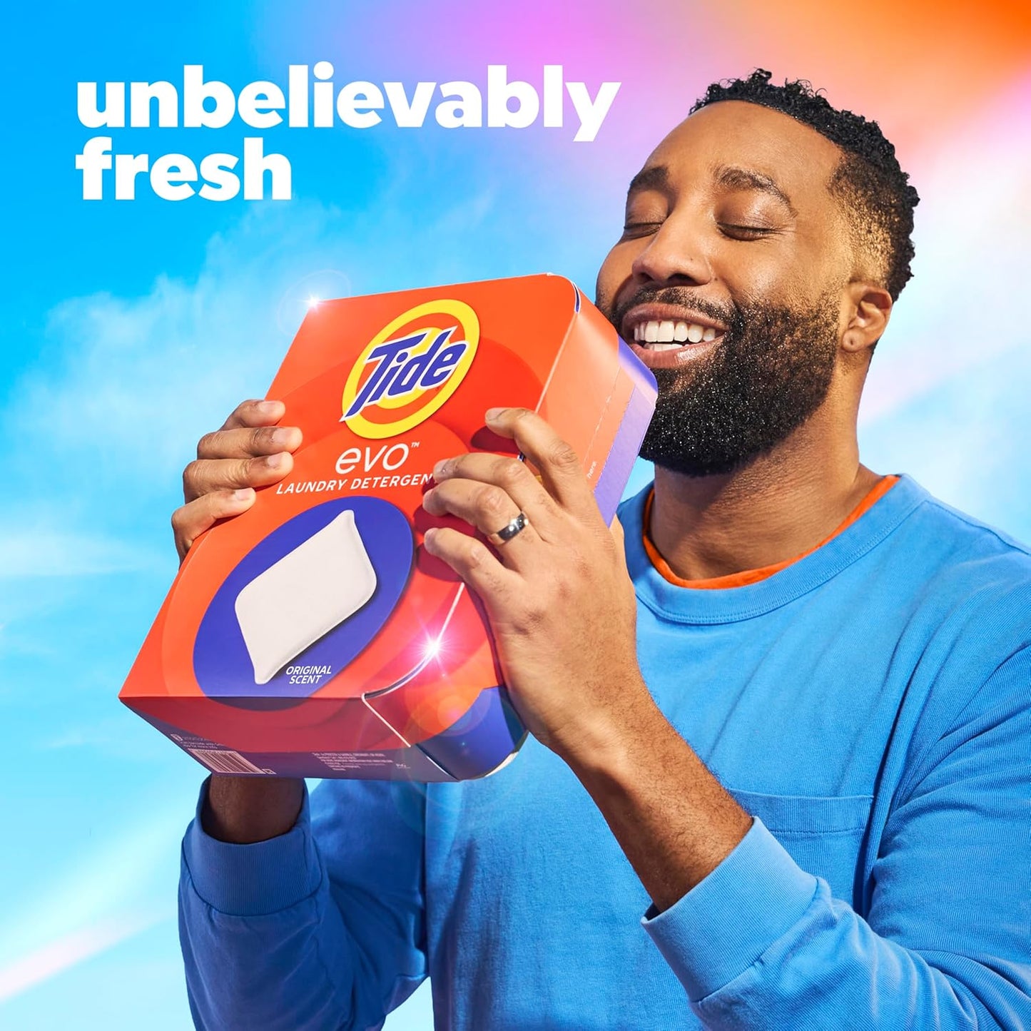 Tide evo Spring Blast Fiber Tiles Laundry Detergent for Clutter-Free Laundry Room Storage, Pre-Measured 42 Tiles