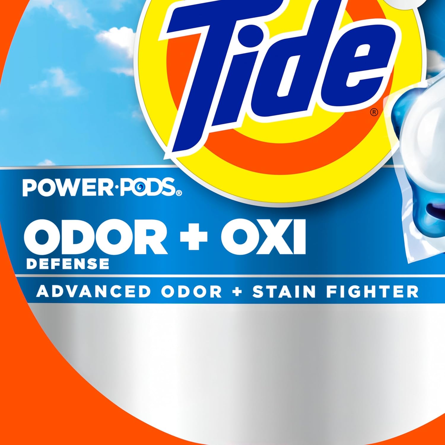 Tide Odor Defense + Oxi Laundry Detergent Pacs for Busy Home Offices, Heavy Cold-Water Loads in One Drop