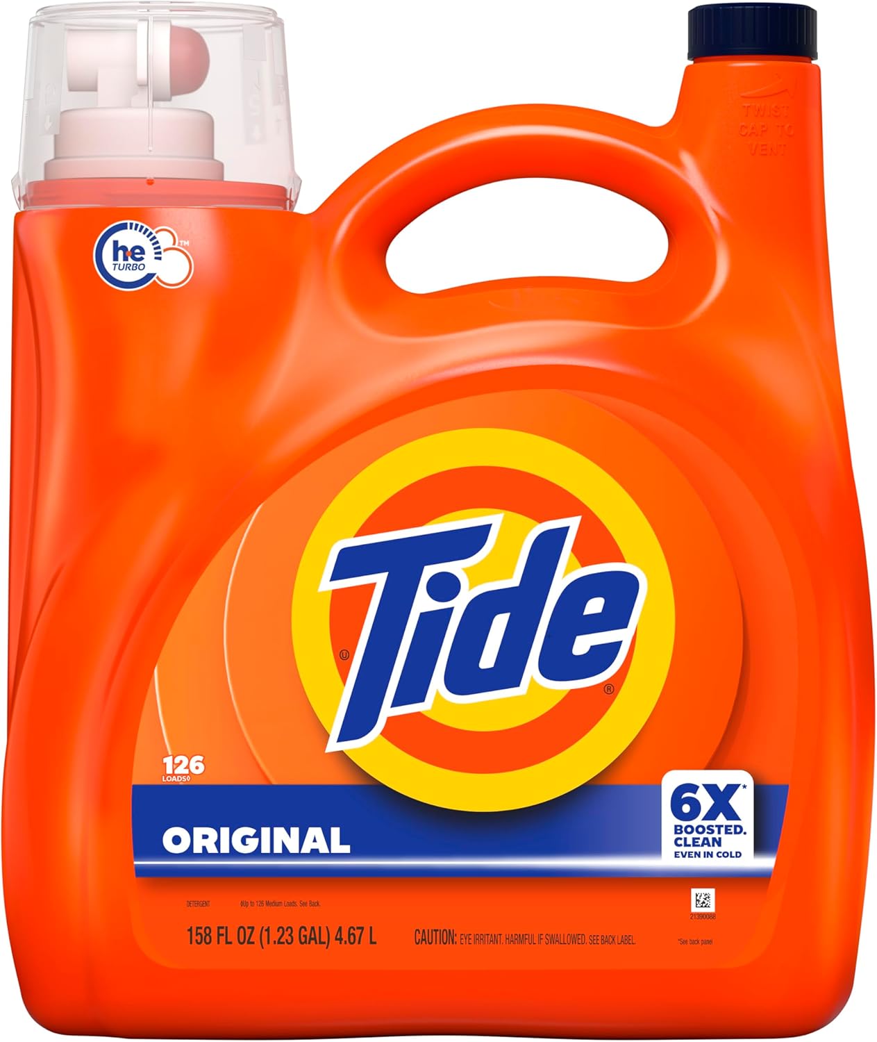 Tide Original Scent Liquid Laundry Detergent 158 fl oz – Family-Safe Laundry Soap for Nursery and Playroom Wash Loads, 126 Loads