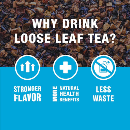 Tiesta Tea Blueberry Wild Child Loose Leaf – Travel-Friendly Iced Tea for Picnics, Camping Trips, and Backyard Lounging, 25-Cup Pouch