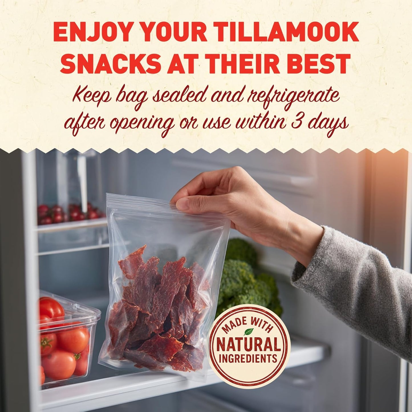 Tillamook Country Smoker Zero Sugar Sausage Sticks – Low-Carb Afternoon Snack for Mindful Eating and Appetite Control, 10 oz Bag