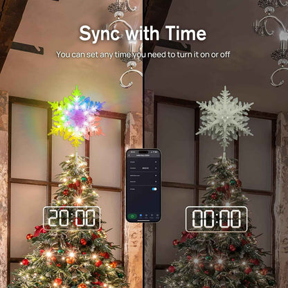 Lumichain USB Snowflake Tree Topper – Flameless, Touch-Safe Holiday Lighting for Worry-Free Homes