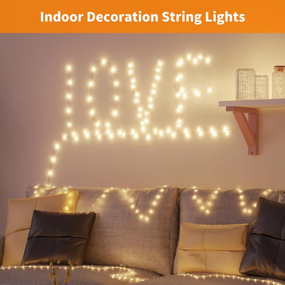 TingMiao Battery Operated Fairy Lights – Flameless Bedroom Lighting, Cool Touch 7.2 ft LED String for Sleep