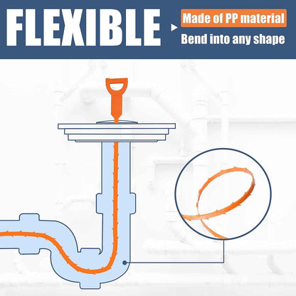 Drain Snake – 25 Inch Bathroom Accessory for Clean and Tidy Sink Spaces