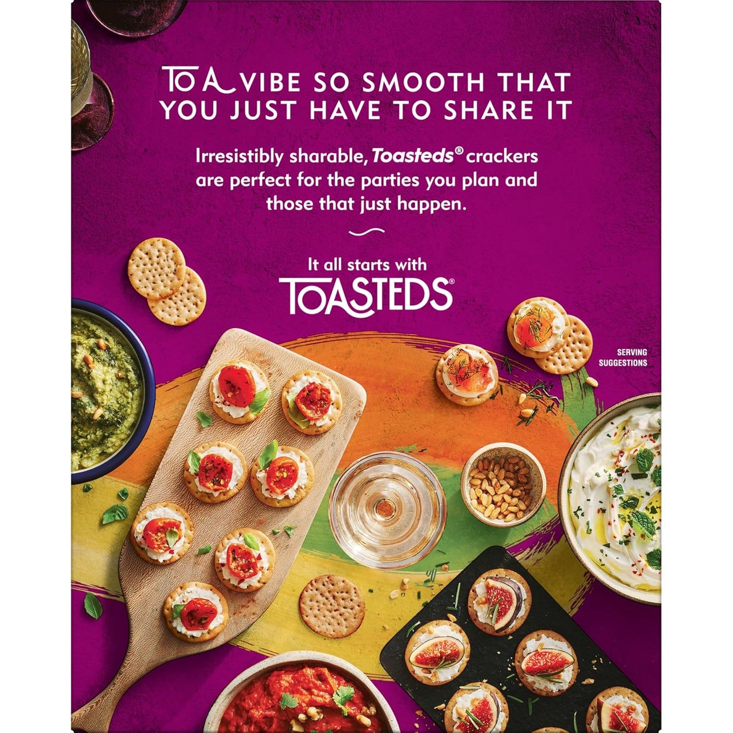 Toasteds Crackers Variety Pack – Lunchbox Snack for Kids Who Want Variety, 12oz Box
