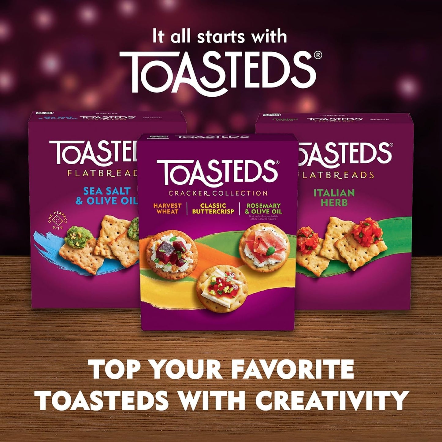 Toasteds Crackers Variety Pack – Lunchbox Snack for Kids Who Want Variety, 12oz Box